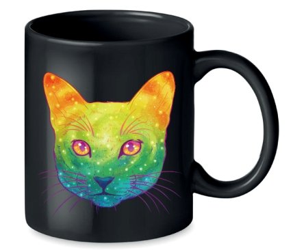Czarny Kubek ceramiczny 300ml dla Kociarzy Kot Kotek Cat Mrapol