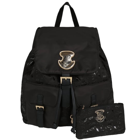 Czarny plecak z kieszonkami HOGWARTS Harry Potter sarcia.eu