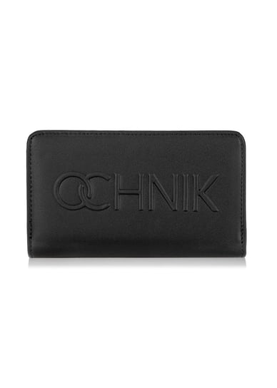 Czarny portfel damski z logo POREC-0362-99 OCHNIK