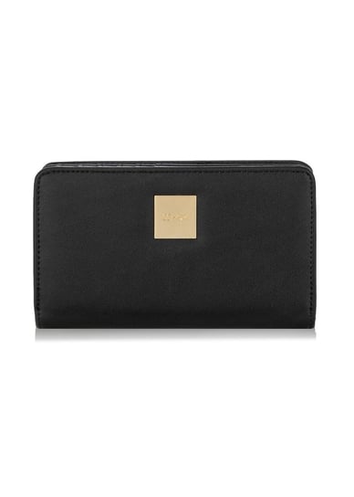 Czarny portfel damski z logo POREC-0364-99 OCHNIK