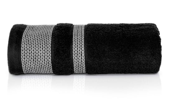 Czarny ręcznik Carlo 70x140 frotte 100% bawełna 550g/m2 elegancki Detexpol
