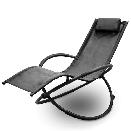 Czarny Relaksacyjny Leżak Fotel Ogrodowy Bujany Inny producent