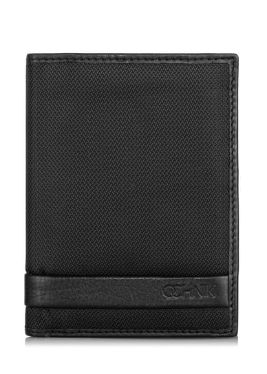 Czarny rozkładany portfel męski PORMN-0019-99 OCHNIK