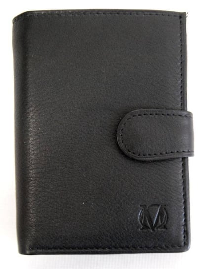 Czarny skórzany portfel męski z blokadą RFID KEMER