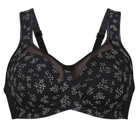 Anita Women's Comfort Bra Clara 5459 - Non-Wired Support Bra With Wide Padded Straps (Black, 42E)