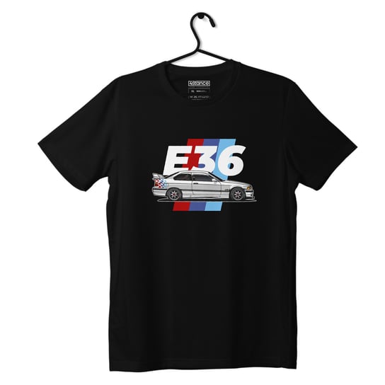 Czarny T-shirt koszulka BMW E36 illustration-4XL ProducentTymczasowy