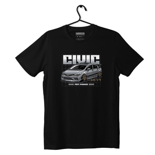 Czarny T-shirt koszulka HONDA CIVIC FD-3XL ProducentTymczasowy