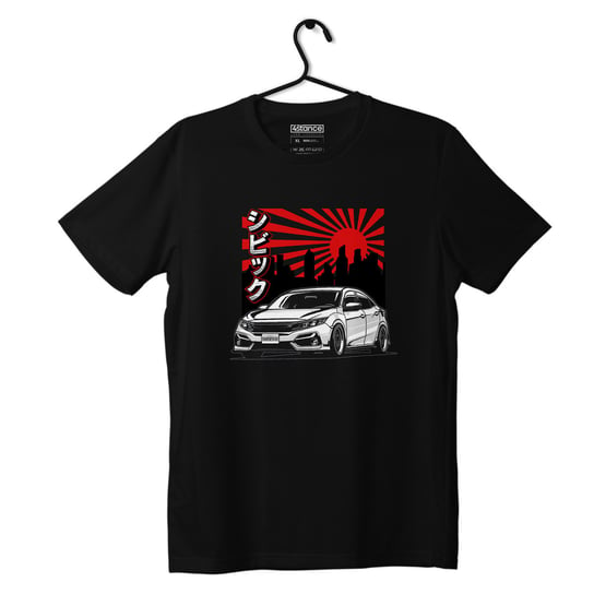 Czarny T-shirt koszulka HONDA CIVIC FK8-XS ProducentTymczasowy