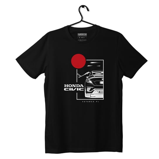 Czarny T-shirt koszulka HONDA CIVIC IV-3XL ProducentTymczasowy