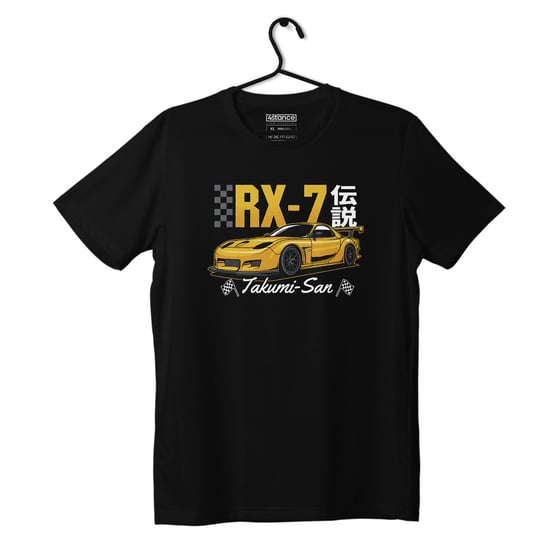 Czarny T-shirt koszulka MAZDA RX-7-L ProducentTymczasowy