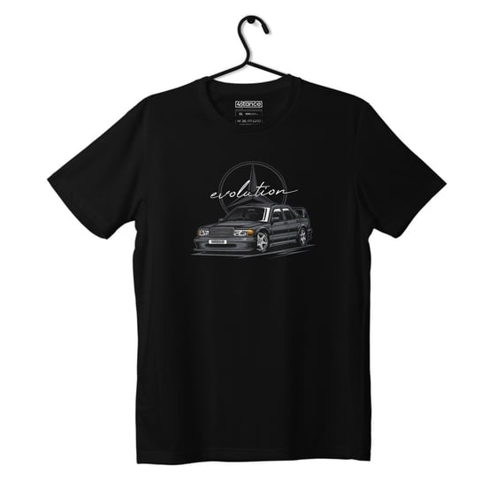 Czarny T-shirt koszulka MERCEDES 190E-L ProducentTymczasowy