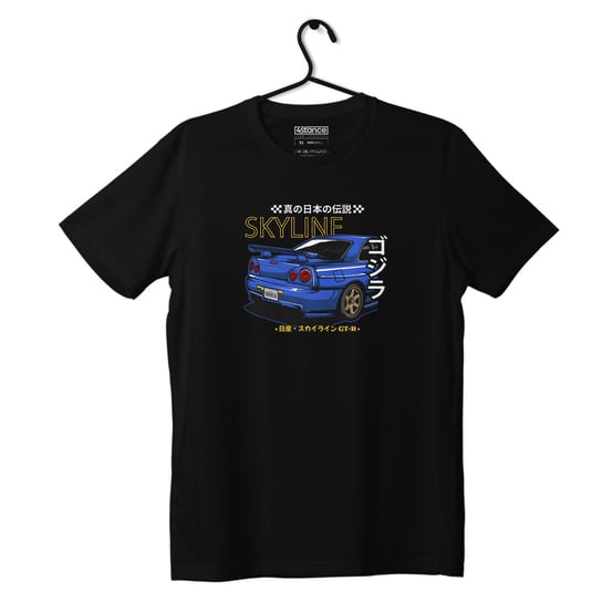 Czarny T-shirt koszulka NISSAN R34-3XL ProducentTymczasowy