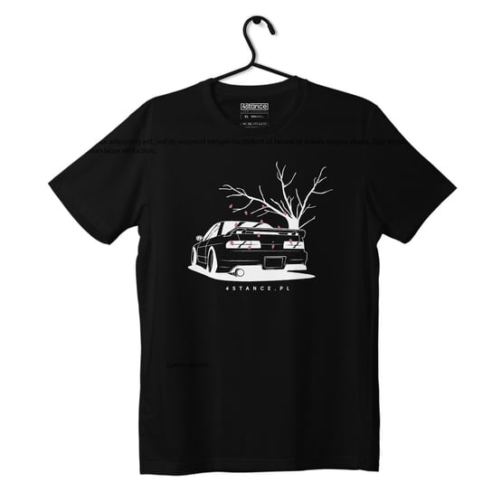 Czarny T-shirt koszulka NISSAN SILVIA S13 JAPAN-L ProducentTymczasowy