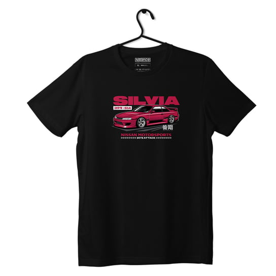 Czarny T-shirt koszulka NISSAN SILVIA S14 WIDE BODY-XL ProducentTymczasowy