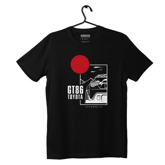 Czarny T-shirt koszulka TOYOTA GT86-L ProducentTymczasowy