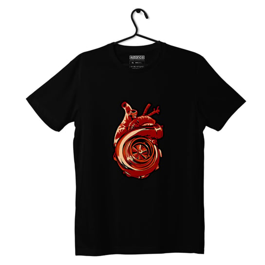 Czarny T-shirt koszulka TURBO HEARTS-3XL ProducentTymczasowy