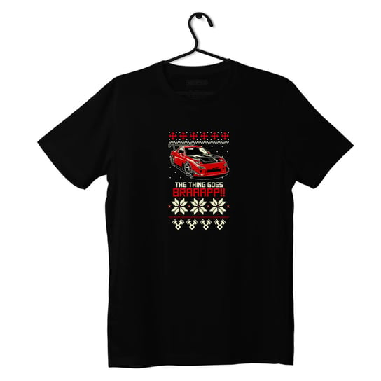 Czarny T-shirt Mazda RX7 Ugly Christmas Sweater -L ProducentTymczasowy