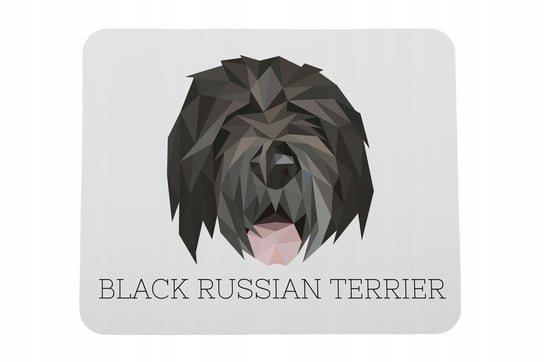 Czarny terier rosyjski Podkładka pod mysz myszkę Inny producent