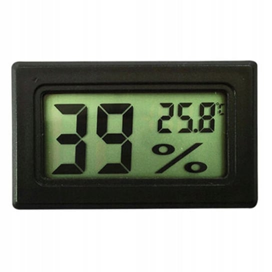 Czarny Termometr Higrometr LCD CO2 terrarium akwa AlfaZOO