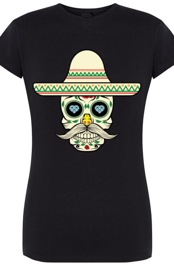 Czaszka Meksykńska Damski T-ShirtModny Rozm.L Inna marka