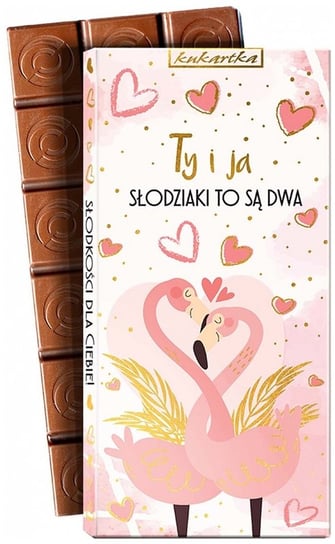 Czekolada 371 Walentynka (słodziaki dwa, flamingi), Passion Kukartka