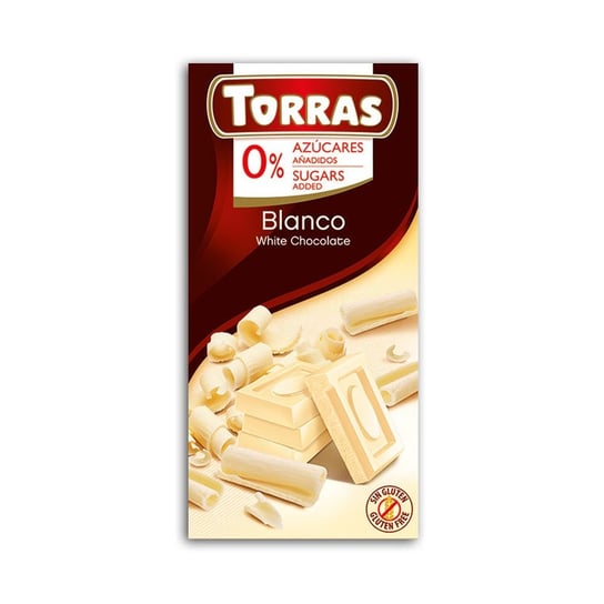Czekolada Biała Bez Dodatku Cukru 75 g - Torras Torras