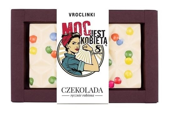 Czekolada biała z lentilkami - Dzień Kobiet Vroclinki Vroclinki - Wrocławskie Praliny