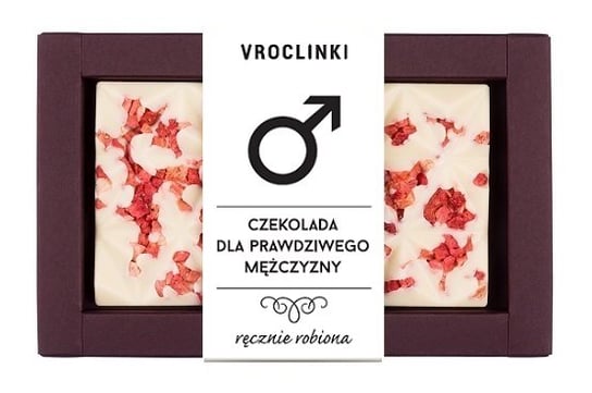 Czekolada biała z truskawkami - Dzień Mężczyzn Vroclinki Vroclinki - Wrocławskie Praliny