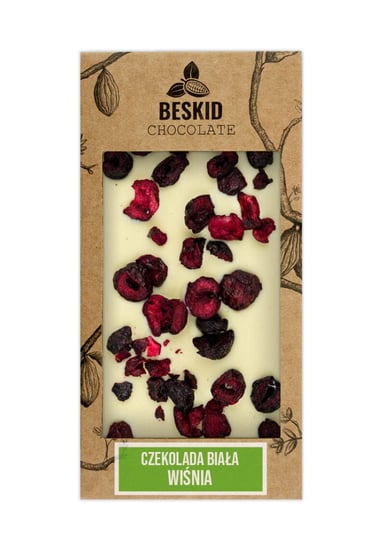 Czekolada Biała Z Wiśniami 100 G. Beskid Chocolate