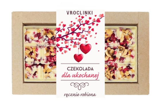 Czekolada biała z żurawiną i orzechami laskowymi dla ukochanej Vroclinki - Wrocławskie Praliny
