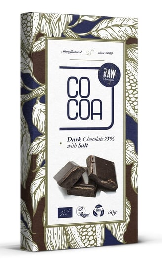 Czekolada Ciemna 75 % Z Solą Bio 50 G - Cocoa Cocoa