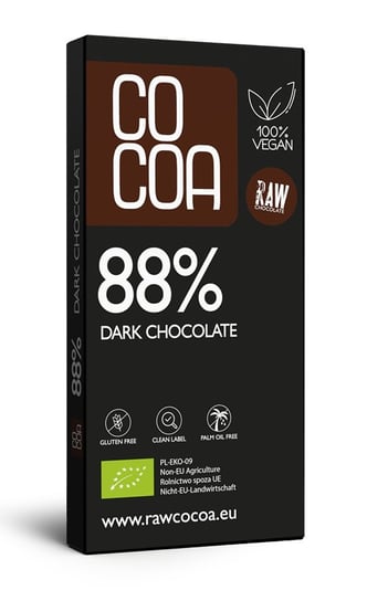CZEKOLADA CIEMNA 88 % BEZGLUTENOWA BIO 50 g - COCOA Cocoa