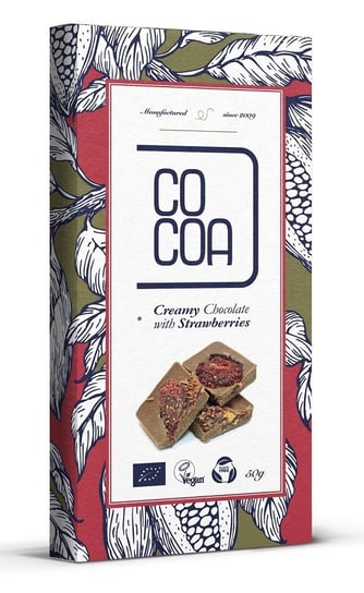 Czekolada Creamy Z Truskawkami Bio 50 G - Cocoa Cocoa