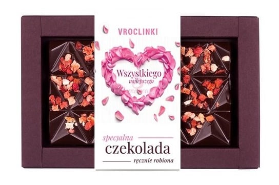 Czekolada gorzka bez cukru z truskawkami - Dzień Kobiet Vroclinki Vroclinki - Wrocławskie Praliny