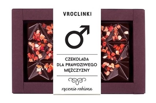 Czekolada gorzka bez cukru z truskawkami - Dzień Mężczyzn Vroclinki Vroclinki - Wrocławskie Praliny
