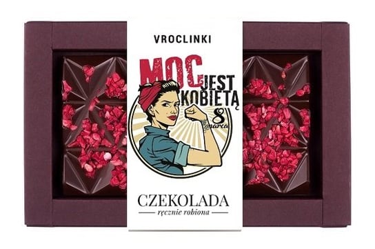 Czekolada gorzka bez cukru z żurawiną - Dzień Kobiet Vroclinki Vroclinki - Wrocławskie Praliny