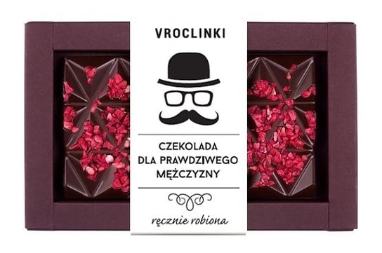 Czekolada gorzka bez cukru z żurawiną - Dzień Mężczyzn Vroclinki Vroclinki - Wrocławskie Praliny