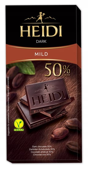 Czekolada gorzka HEIDI wegańska 80g KAKAO 50% HEIDI