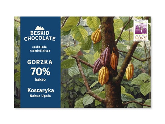 Czekolada gorzka Kostaryka Nahua 70% Beskid Chocolate