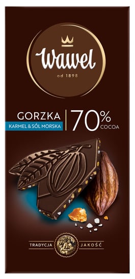 Czekolada gorzka Premium 70% kakao Karmel i sól morska Wawel 100g Wawel