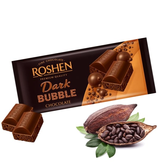 Czekolada gorzka z bąbelkami Roshen, 80g Roshen