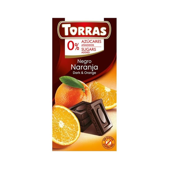 Czekolada Gorzka z Pomarańczami Bez Dodatku Cukru 75 g - Torras Torras