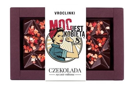 Czekolada gorzka z truskawkami - Dzień Kobiet Vroclinki Vroclinki - Wrocławskie Praliny