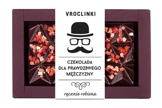 Czekolada gorzka z truskawkami - Dzień Mężczyzn Vroclinki Vroclinki - Wrocławskie Praliny