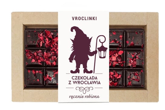 Czekolada gorzka z żurawiną - krasnal 4 Vroclinki - Wrocławskie Praliny