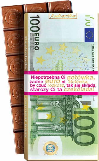 Czekolada mleczna 100 euro, 100 g Kukartka