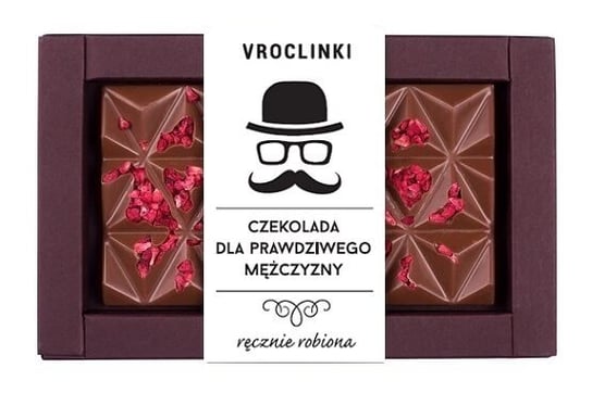 Czekolada mleczna bez cukru z żurawiną - Dzień Mężczyzn Vroclinki Vroclinki - Wrocławskie Praliny