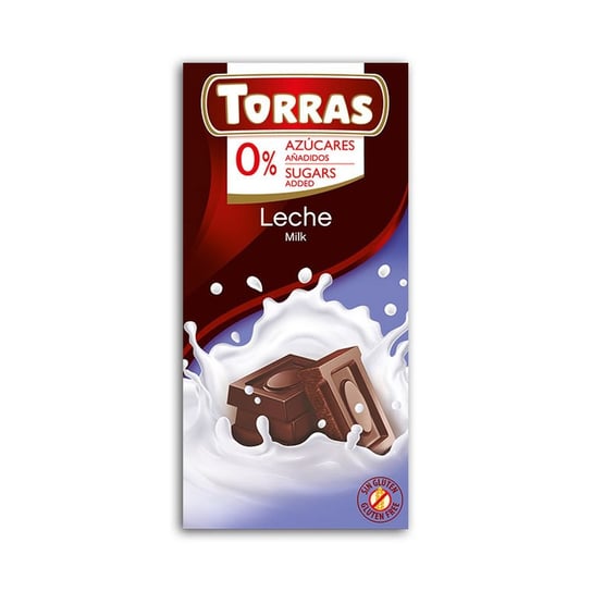 Czekolada Mleczna Bez Dodatku Cukru 75 g - Torras Torras