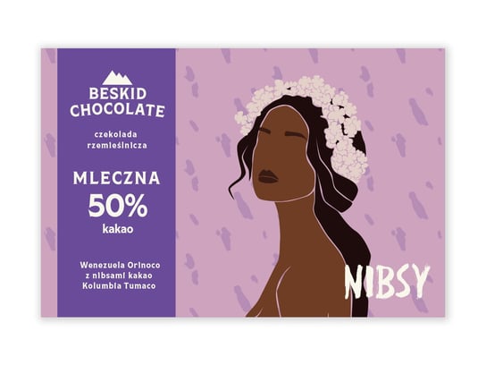 Czekolada mleczna Wenezuela Orinoco 50% z nibsami Beskid Chocolate