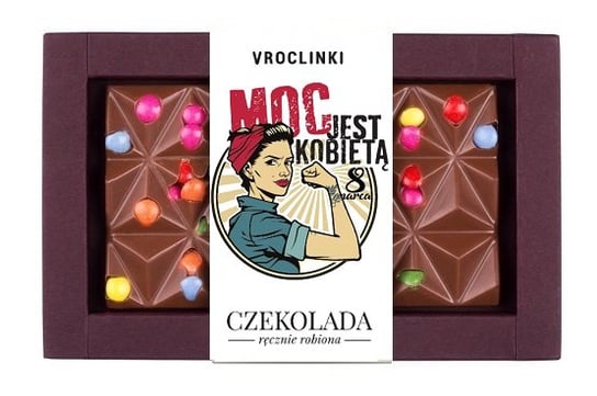 Czekolada mleczna z lentilkami - Dzień Kobiet Vroclinki Vroclinki - Wrocławskie Praliny